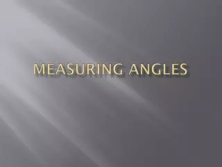 measuring angles