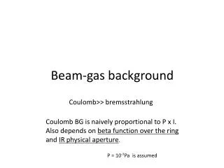 Beam-gas background