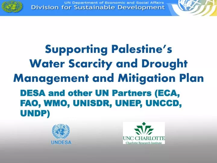 supporting palestine s water scarcity and drought management and mitigation plan