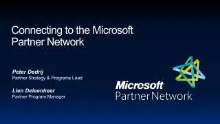 Connecting to the Microsoft Partner Network