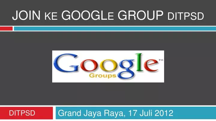 join ke google group ditpsd