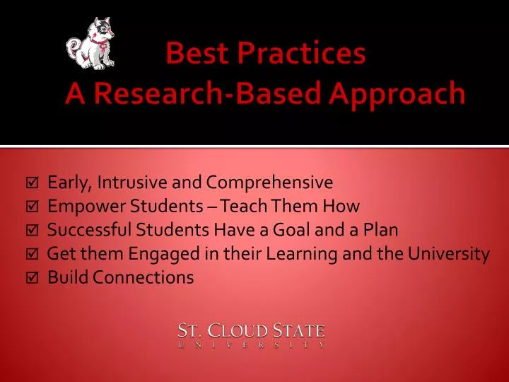 best practices a research based approach