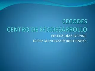 cecodes centro de ecodesarrollo