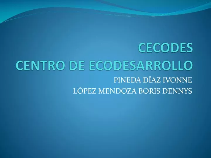 cecodes centro de ecodesarrollo