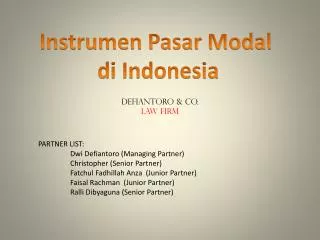 Instrumen Pasar Modal di Indonesia