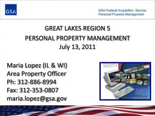 GSA Federal Acquisition Service Personal Property Management