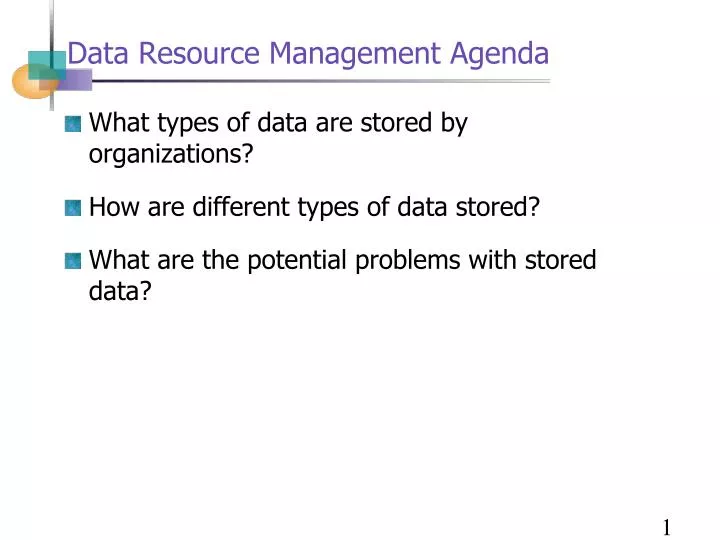 data resource management agenda