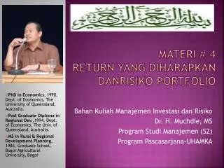 materi 4 return yang diharapkan danrisiko portfolio