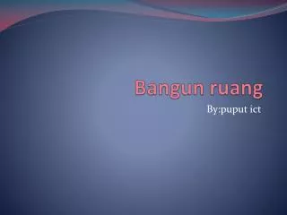 bangun ruang