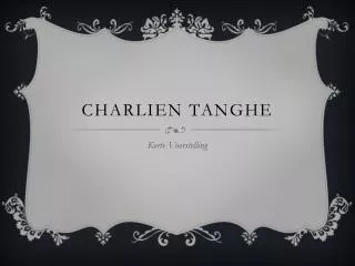 charlien tanghe
