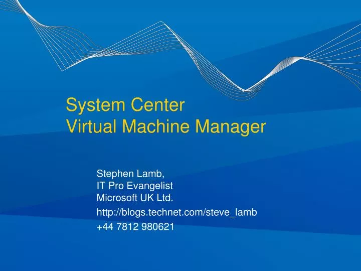 system center virtual machine manager
