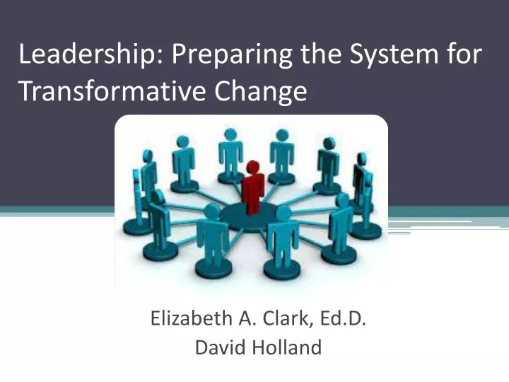 leadership preparing the system for transformative change