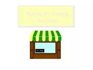 Buying An Existing Business