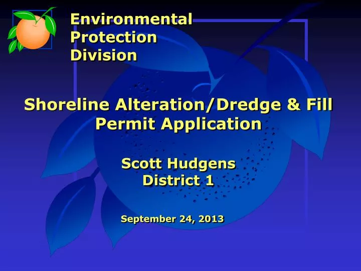 shoreline alteration dredge fill permit application scott hudgens district 1