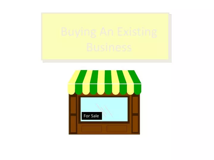 buying an existing business