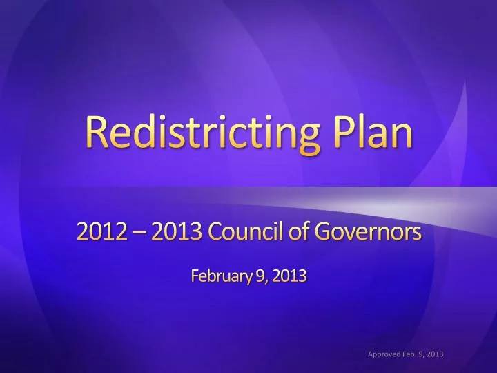 redistricting plan