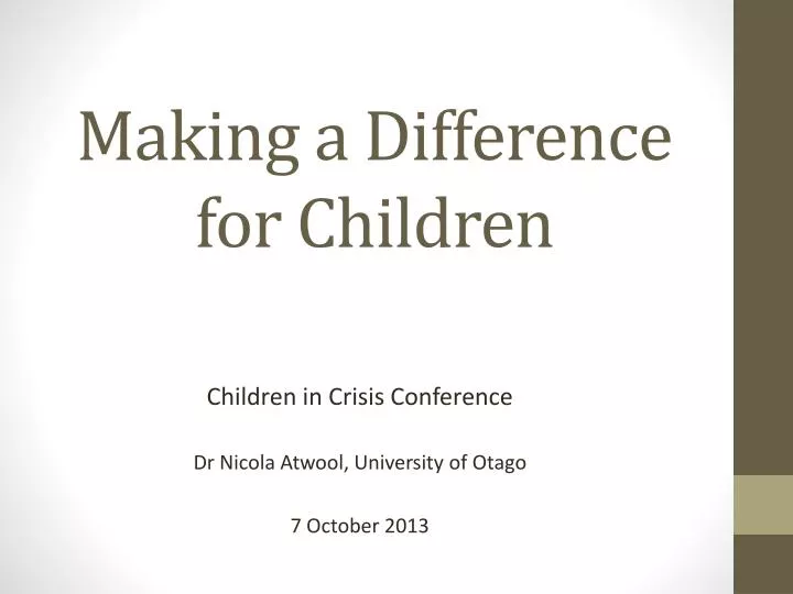 making a difference for children