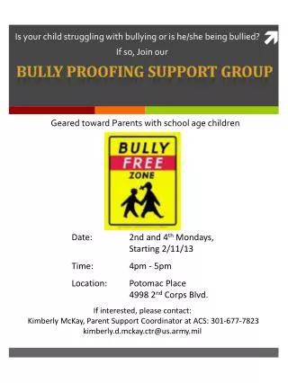 Is your child struggling with bullying or is he/she being bullied?