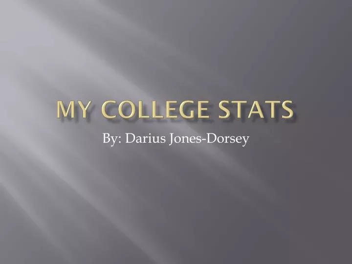 my college stats