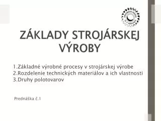 z klady stroj rskej v roby