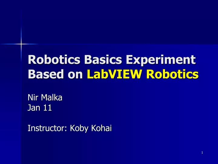 robotics basics experiment based on labview robotics