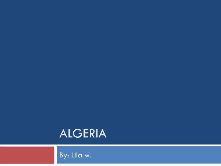 algeria