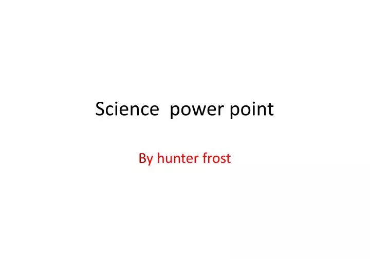 science power point