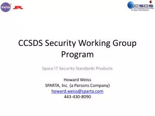 CCSDS Security Working Group Program
