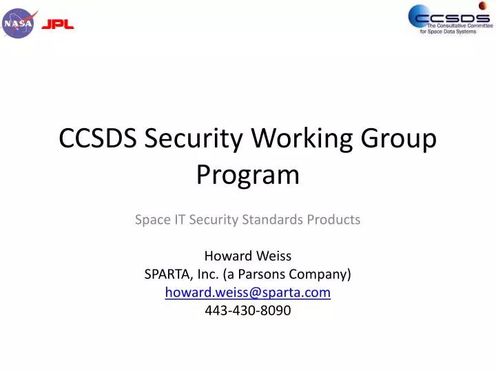 ccsds security working group program