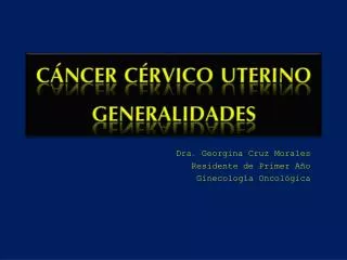 c ncer c rvico uterino generalidades