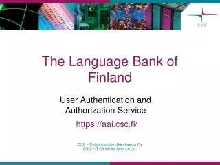 The Language Bank of Finland