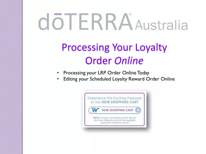 processing your loyalty order online