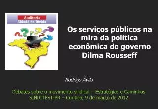 Rodrigo Ávila Debates sobre o movimento sindical – Estratégias e Caminhos