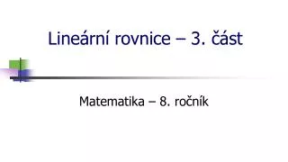 line rn rovnice 3 st