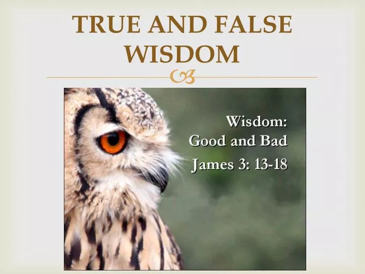 true and false wisdom