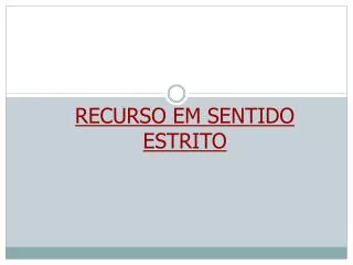 recurso em sentido estrito