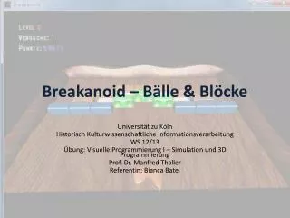Breakanoid – Bälle &amp; Blöcke