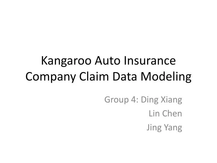 kangaroo auto insurance company claim data modeling