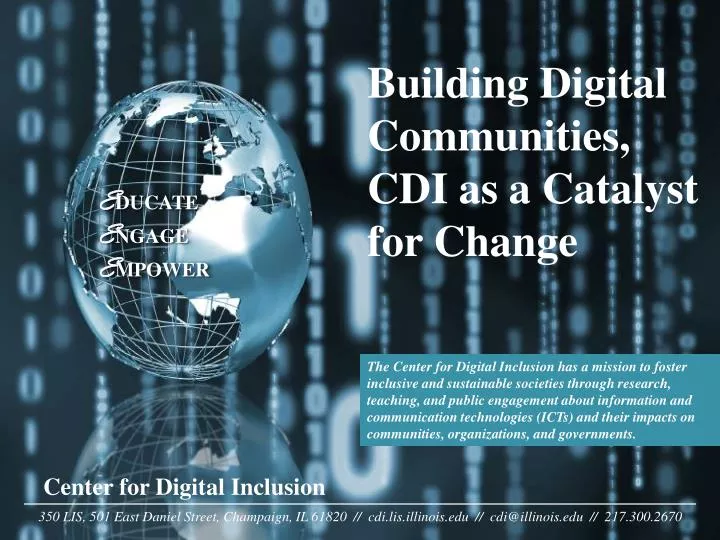building digital communities cdi as a catalyst for change