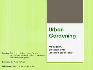 urban gardening