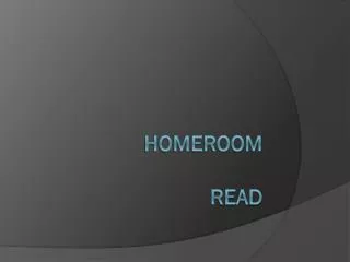 Homeroom read