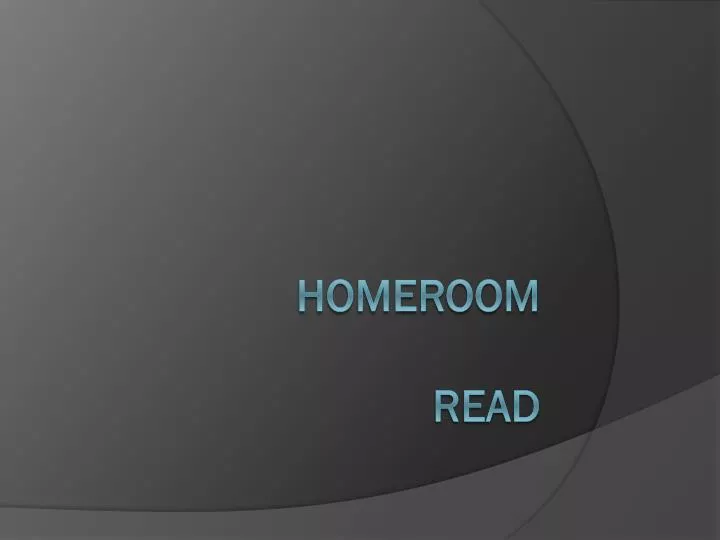 homeroom read