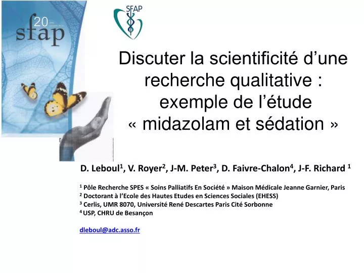 discuter la scientificit d une recherche qualitative exemple de l tude midazolam et s dation