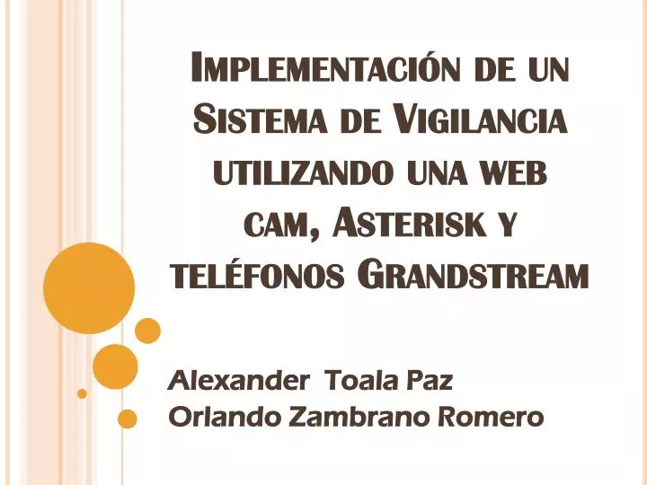 implementaci n de un sistema de vigilancia utilizando una web cam asterisk y tel fonos grandstream