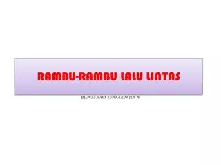 rambu rambu lalu lintas