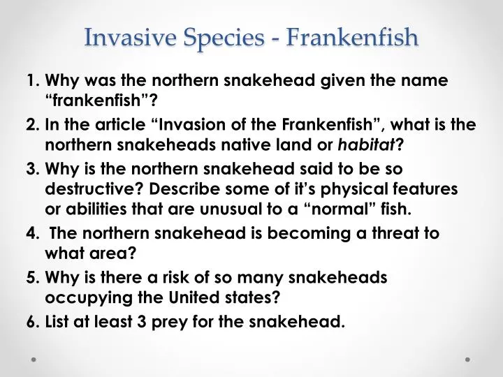 invasive species frankenfish