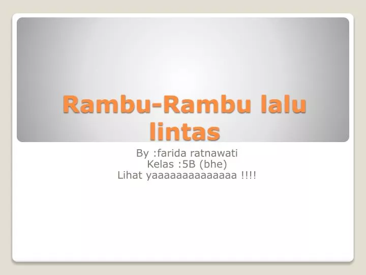 rambu rambu lalu lintas