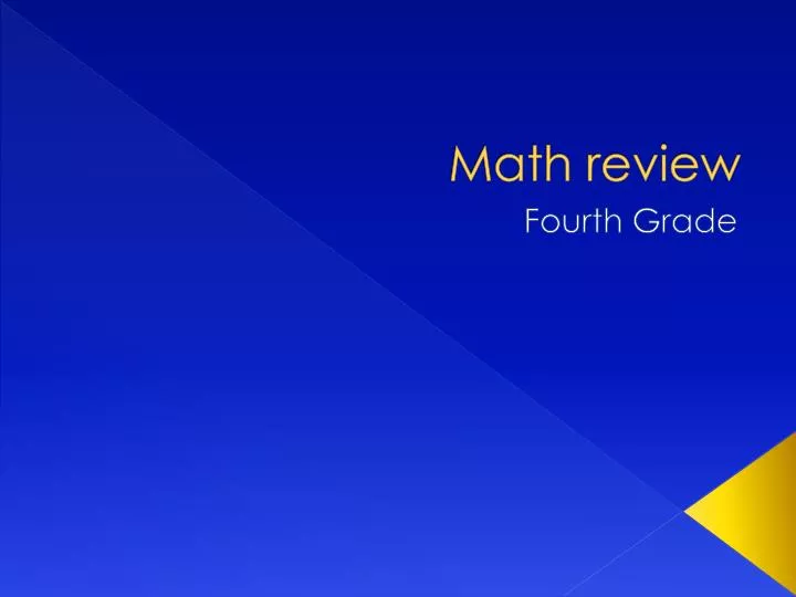 math review