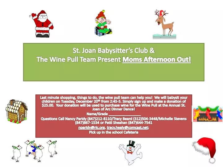 st joan b abysitter s club the wine pull team present moms afternoon out
