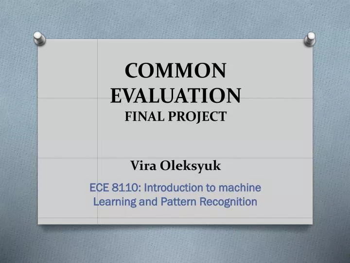 common evaluation final project vira oleksyuk